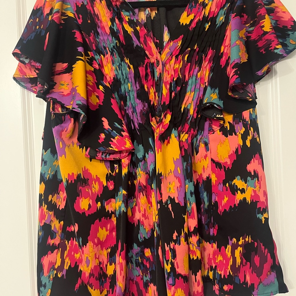 Entro Multicolor Abstract Blouse - Picture 3 of 7
